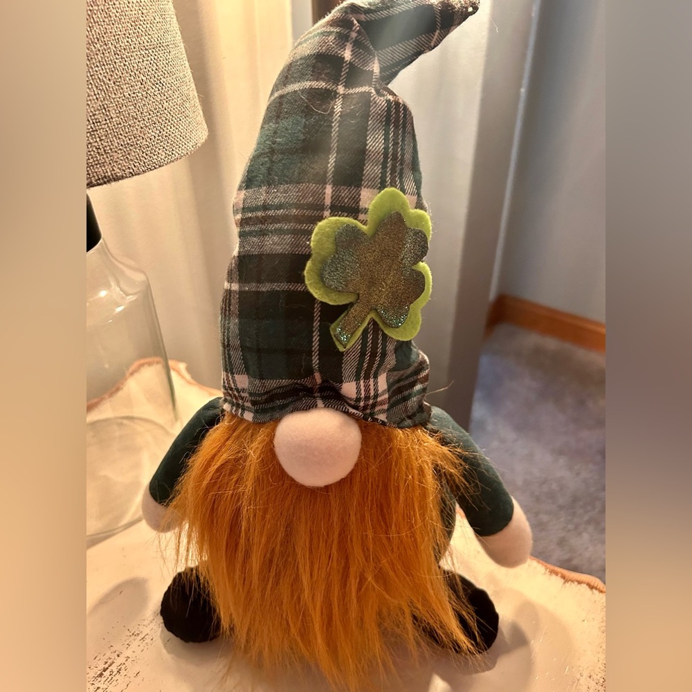 Super cute St. Patrick’s Day Gnome. In excellent/like new shape. He sits nicely! - Picture 2 of 3